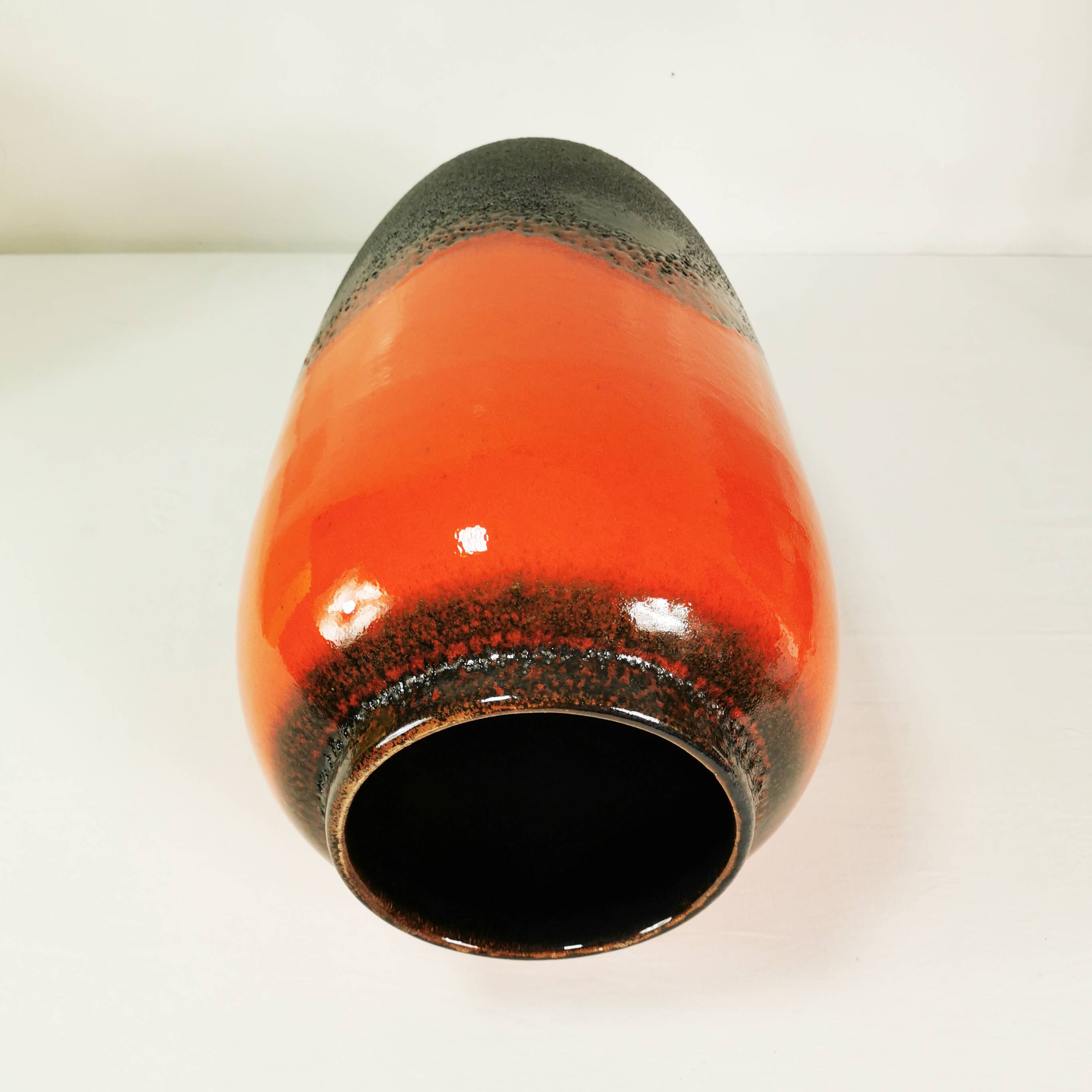 Large Scheurich ceramic vase, Fat Lava, Germany 1960s