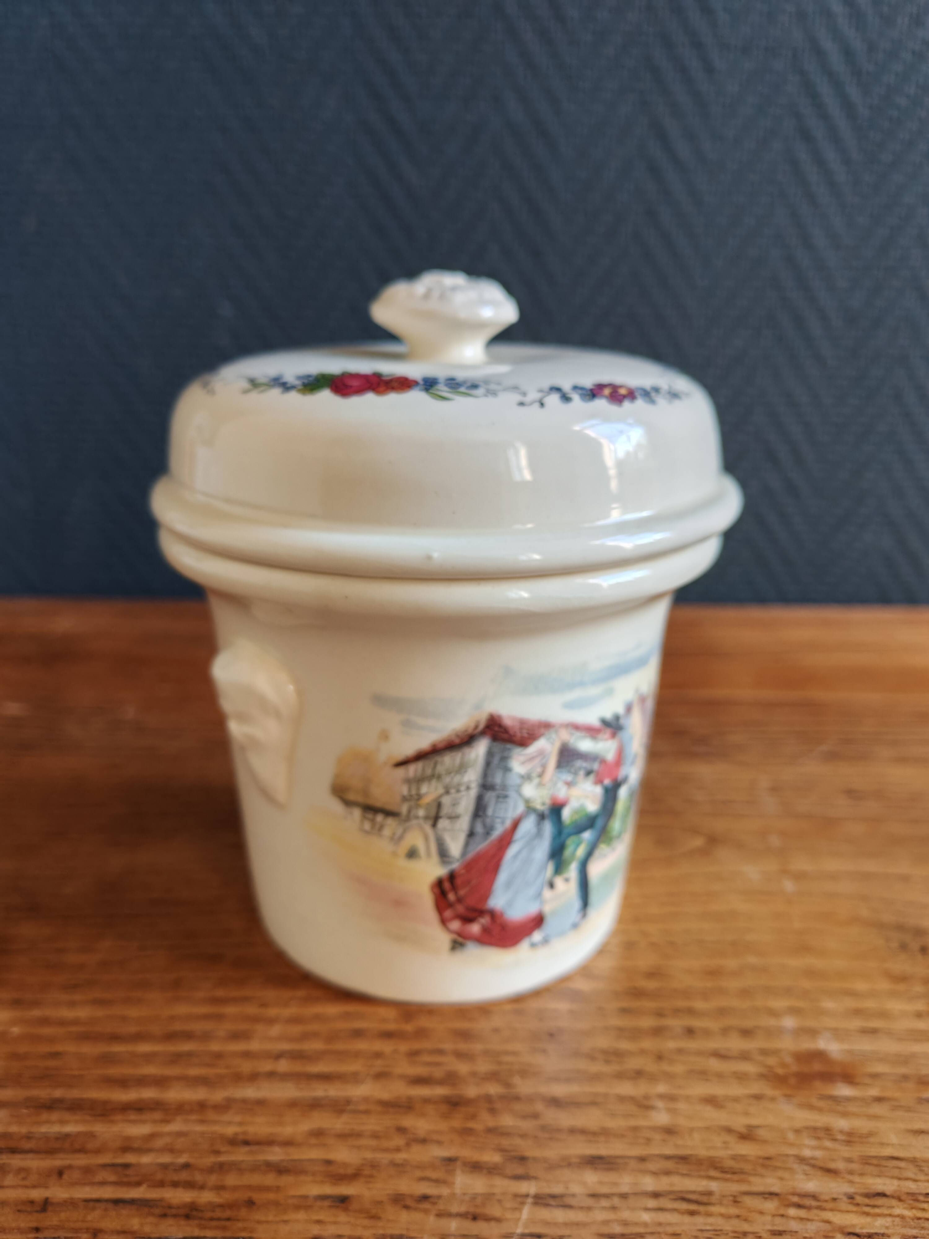 Old-Fashioned Foie Gras Terrine SARREGUEMINES Simplex - Decorated with Alsatian Scenes