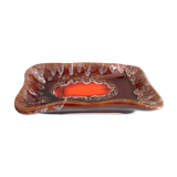 Empty rectangular pocket in polychrome ceramic / vintage 60s-70s