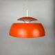 Vintage pendant Temde Leuchten orange metal