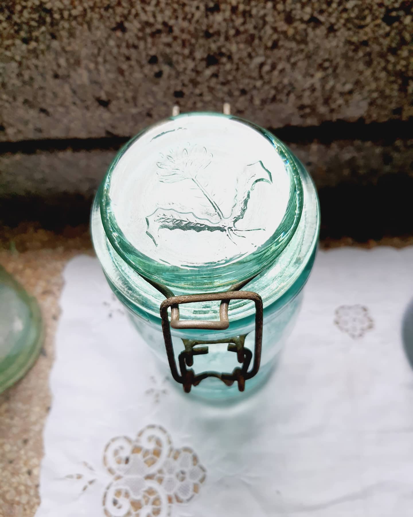 Vintage glass jar la lorraine