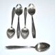 Deetjen set of 5 moka coffee spoons in silver metal design 11cm