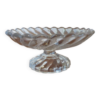 Small vintage glass compote bowl