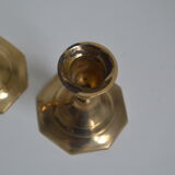 Pair of brass candle holders
