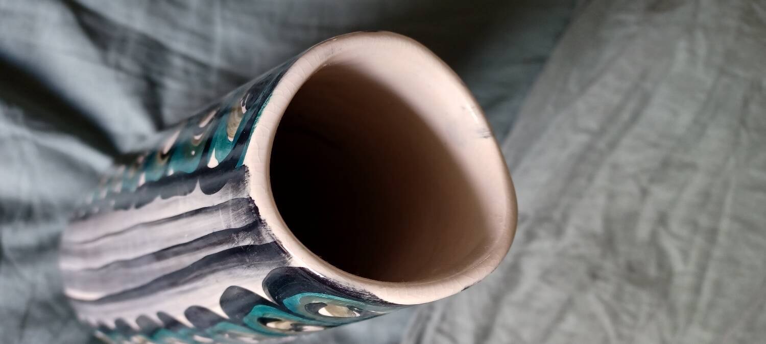 Large Polish vase Boleslawiec 60s