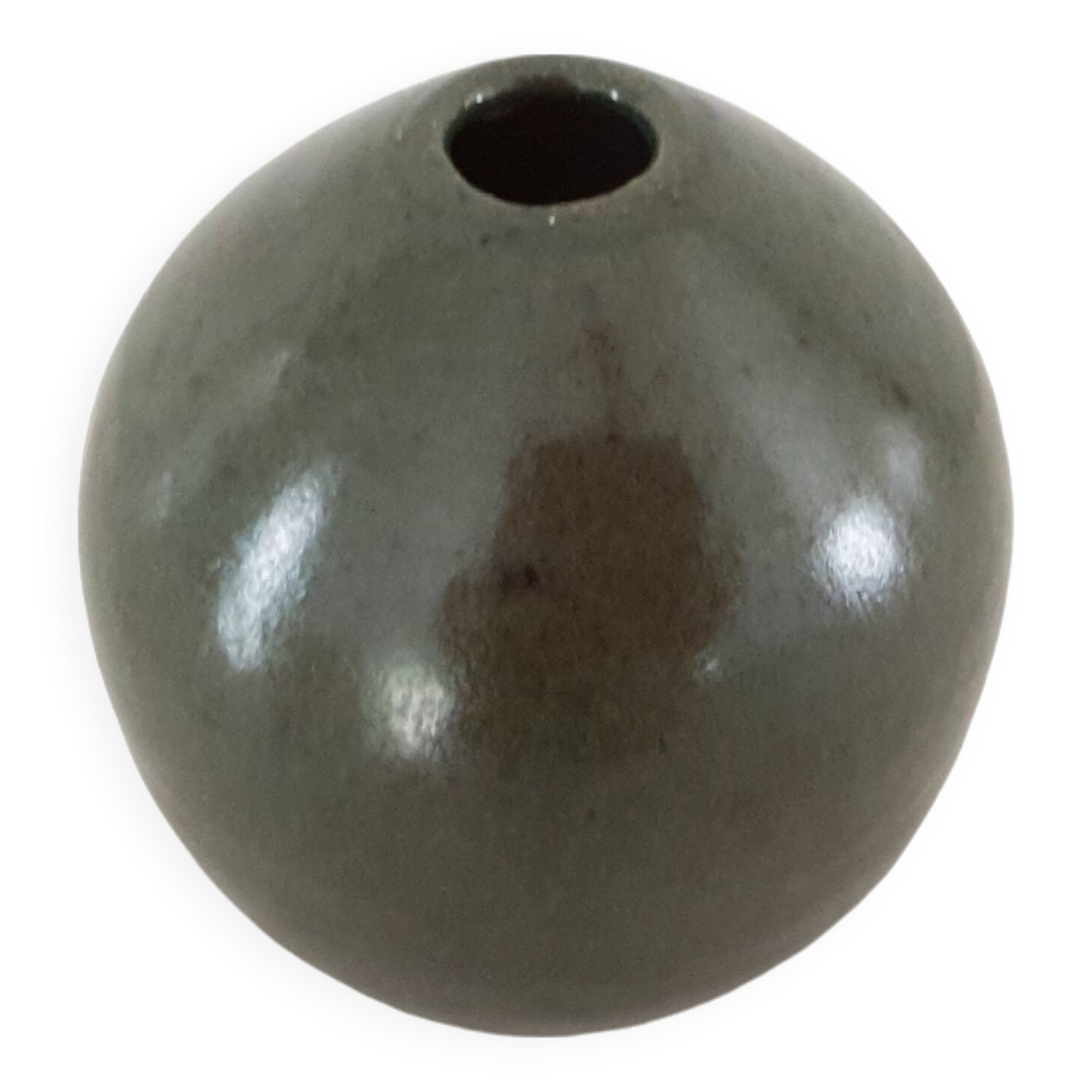 Ovoid soliflore vase in glazed ceramic Signed (Signature to be identified)