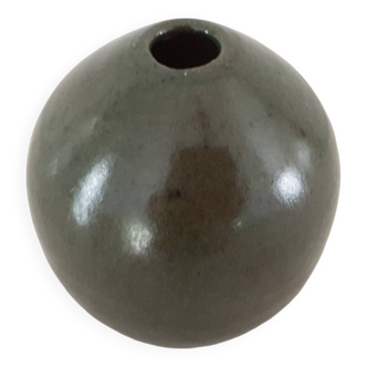 Ovoid soliflore vase in glazed ceramic Signed (Signature to be identified)