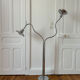 Design floor lamp with 2 flexible arms - vintage