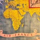 Air France Postal Air Network Map from 1948