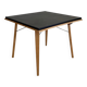 "PLIDEAL" Folding Coffee Table Beech & Faux Leather 1950 Vintage Glamping