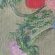 Painting bouquet of anemone flowers from the 40s signed