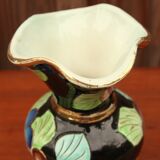 Vallauris ceramic vase with floral decoration