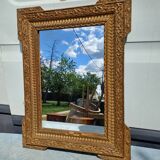 Wood and gilded Stuk mirror 19th
