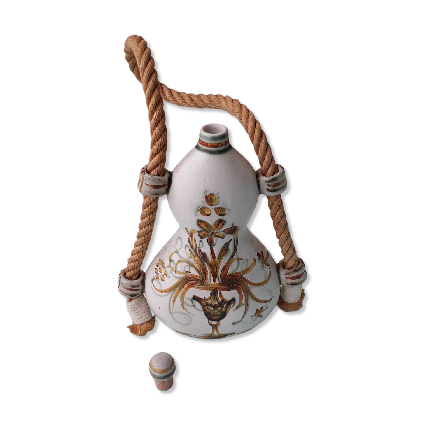 Quimper Kéraluc ceramic bottle