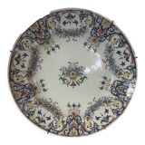 Large round faience dish of Rouen XIX century