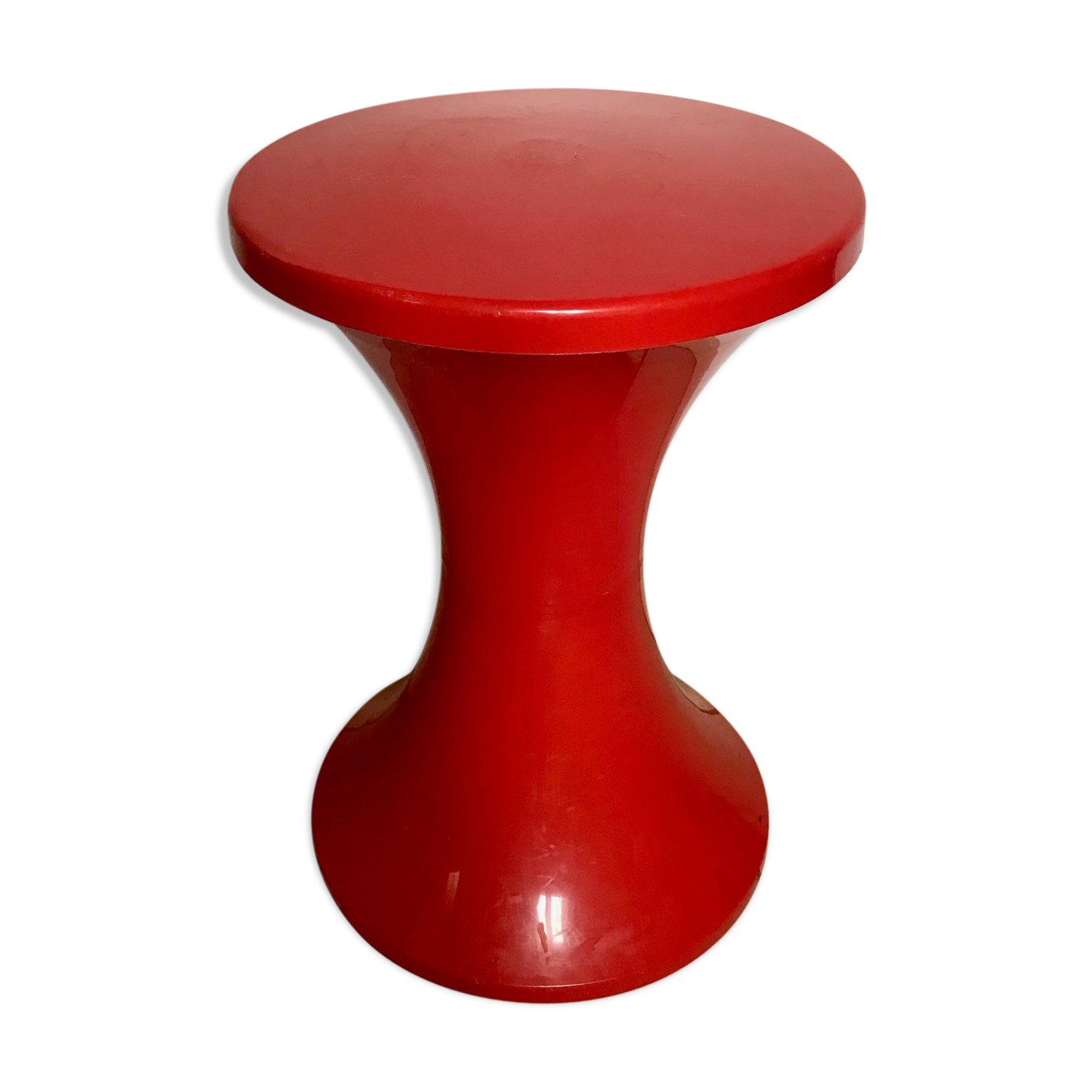 Vintage tam Tam red plastic stool