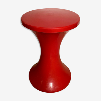 Vintage tam Tam red plastic stool
