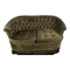 Vintage toad sofa from the 50s-60s in green velvet