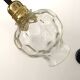 Set of two vintage electrified electrified glass wall lamps