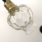 Lot de deux appliques vintage en verre ciselé électrifiées à neuf