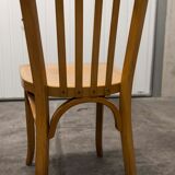 Pair of chairs bistro Baumann 1970s honey color