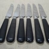 6 anciens couteaux manche ébène coutellerie supérieure