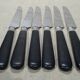 6 old knives handle ebony cutlery superior