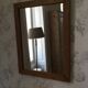 Antique natural wood mirror