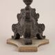 Antique candelabrum converted into a lamp, 18th-19th century.