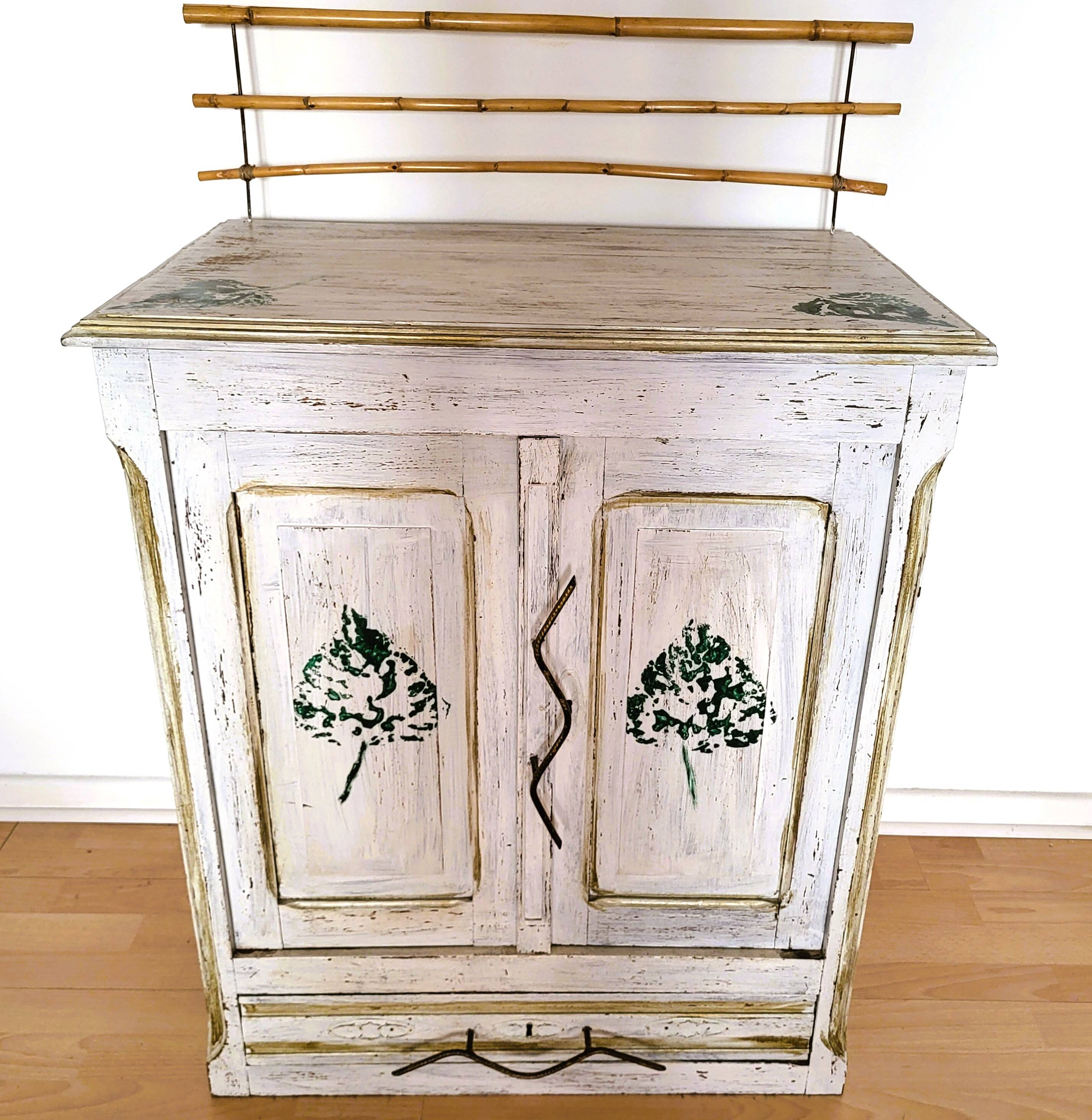 Elegant small patinated sideboard
