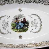 Small Dish, Ravier, Butter Dish or Empty Pocket in French Porcelain - Fragonard style pattern - 18th century