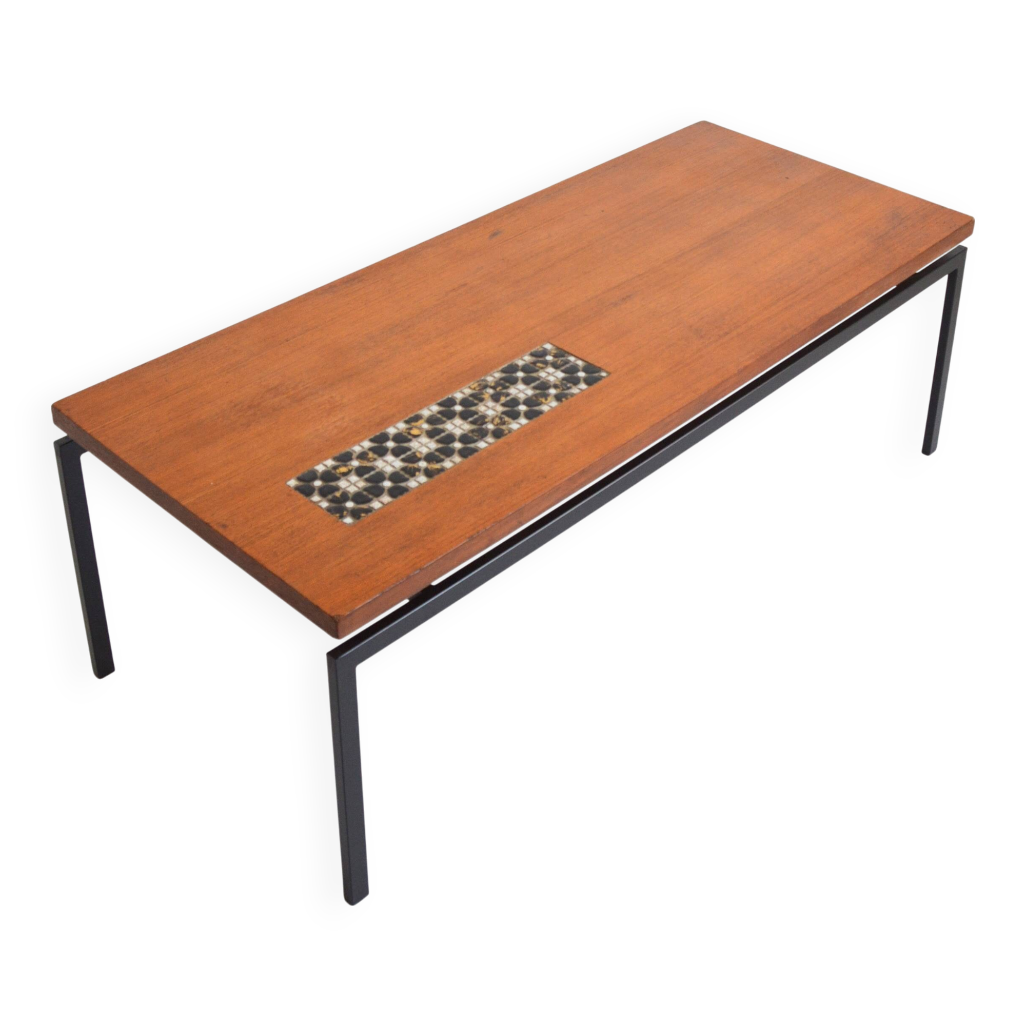 Table basse moderniste scandinave 1950 vintage