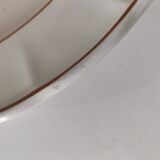 Large vintage Italian earthenware platter with cottage decoration – 1950s-1970s