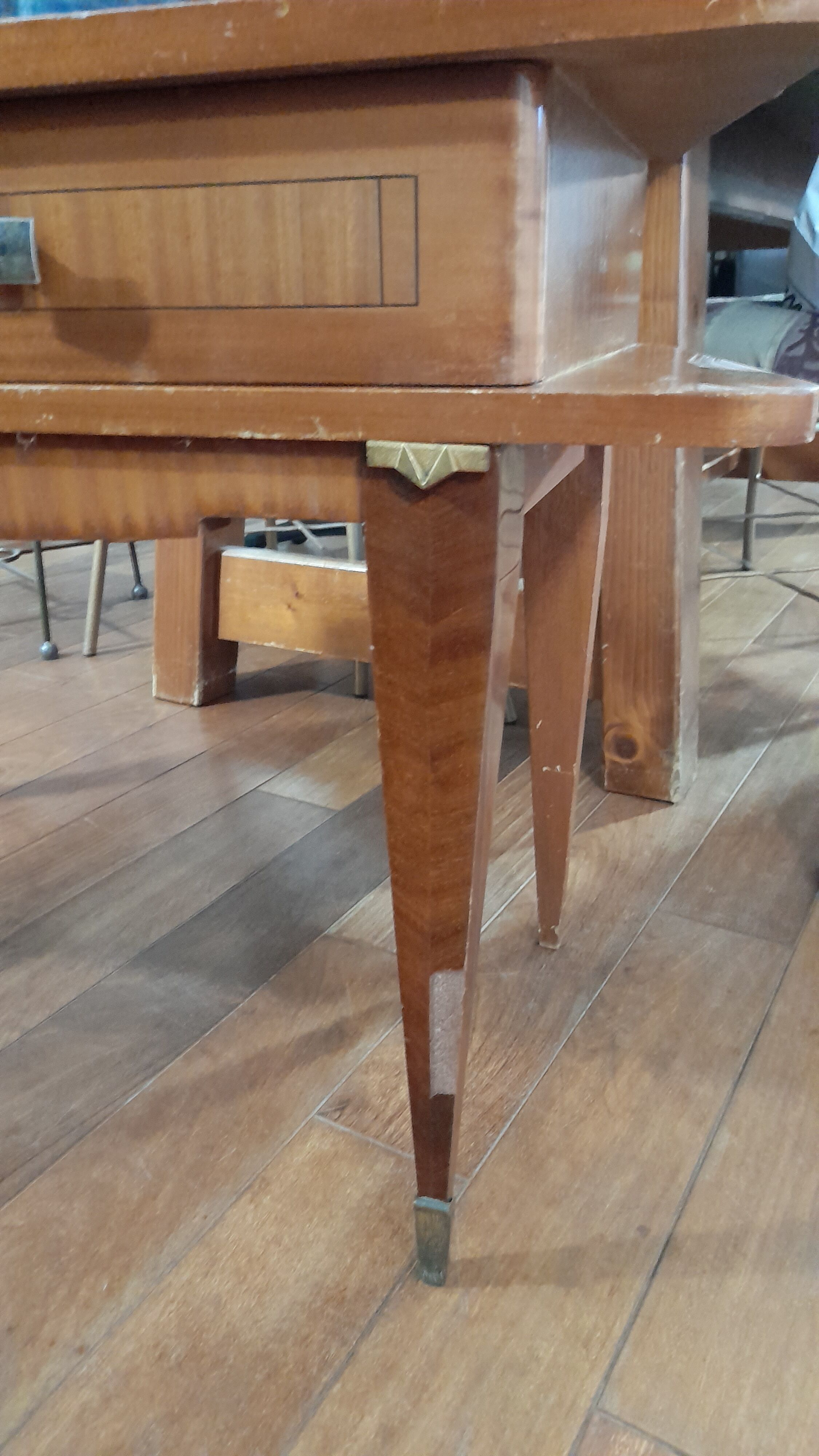 Ensemble coiffeuse vintage style art deco et meuble appoint chevet