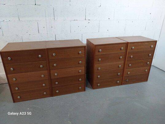 American walnut chest of drawers, 1980