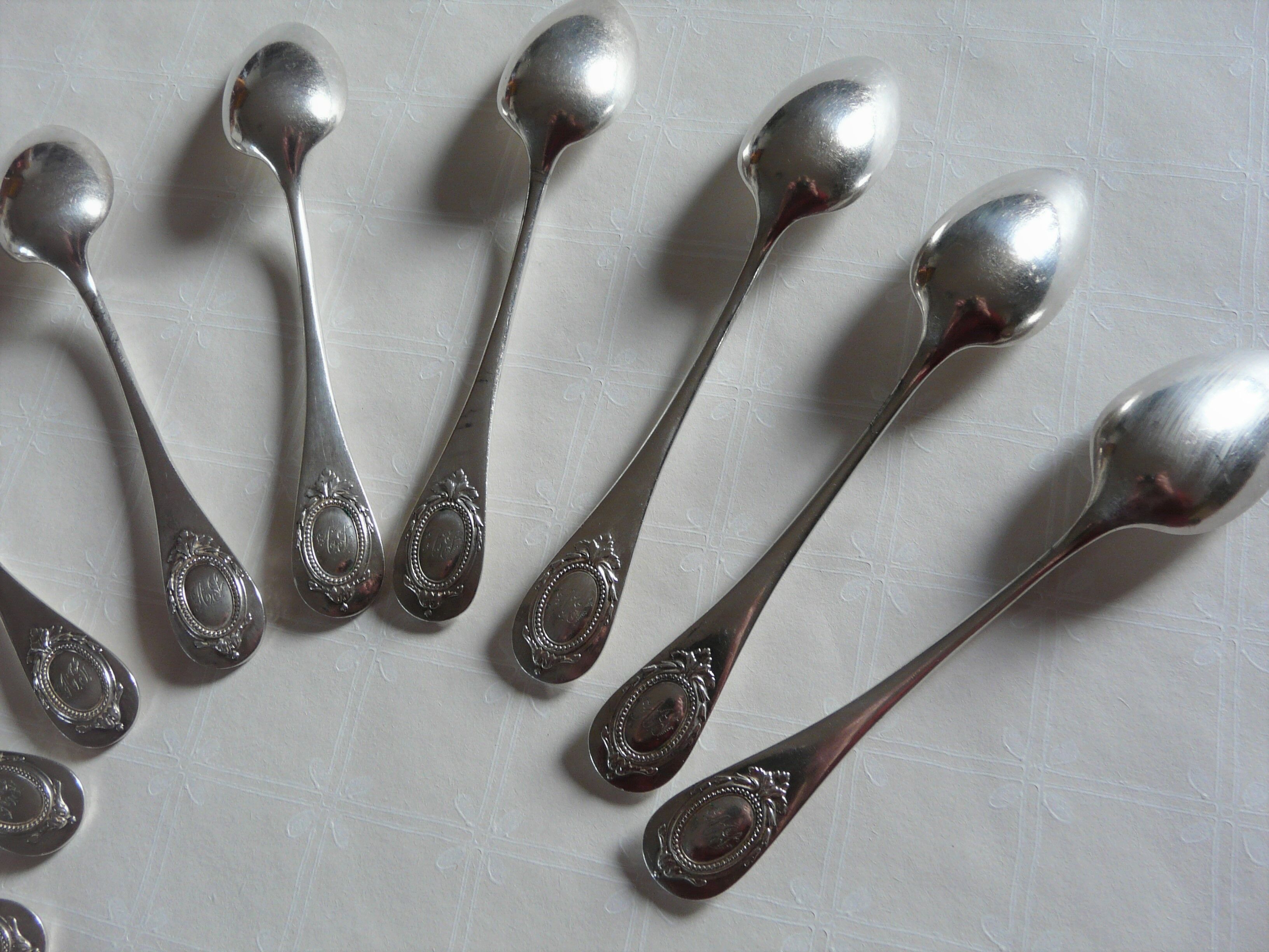 Set of 11 spoons in Christofle silverware