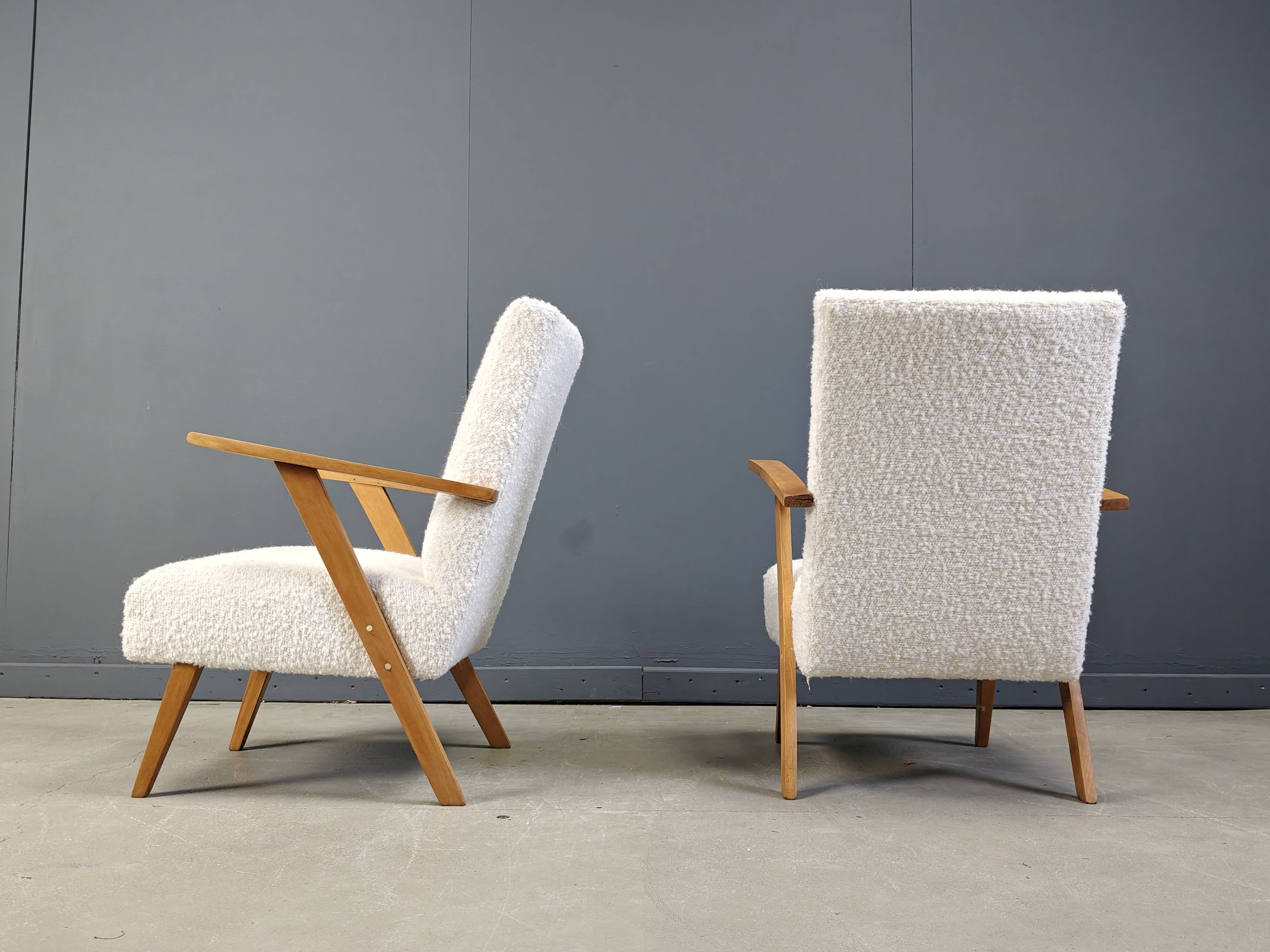 Pair of mid century dutch armchairs, 1960s