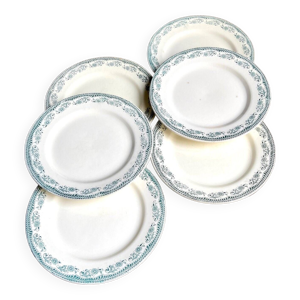 6 assiettes plates Salins