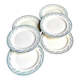 6 Salins flat plates in iron earth, “Moustiers” service