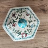 Hexagonal ceramic candy box or empty pocket