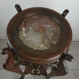 Sellette wood marble