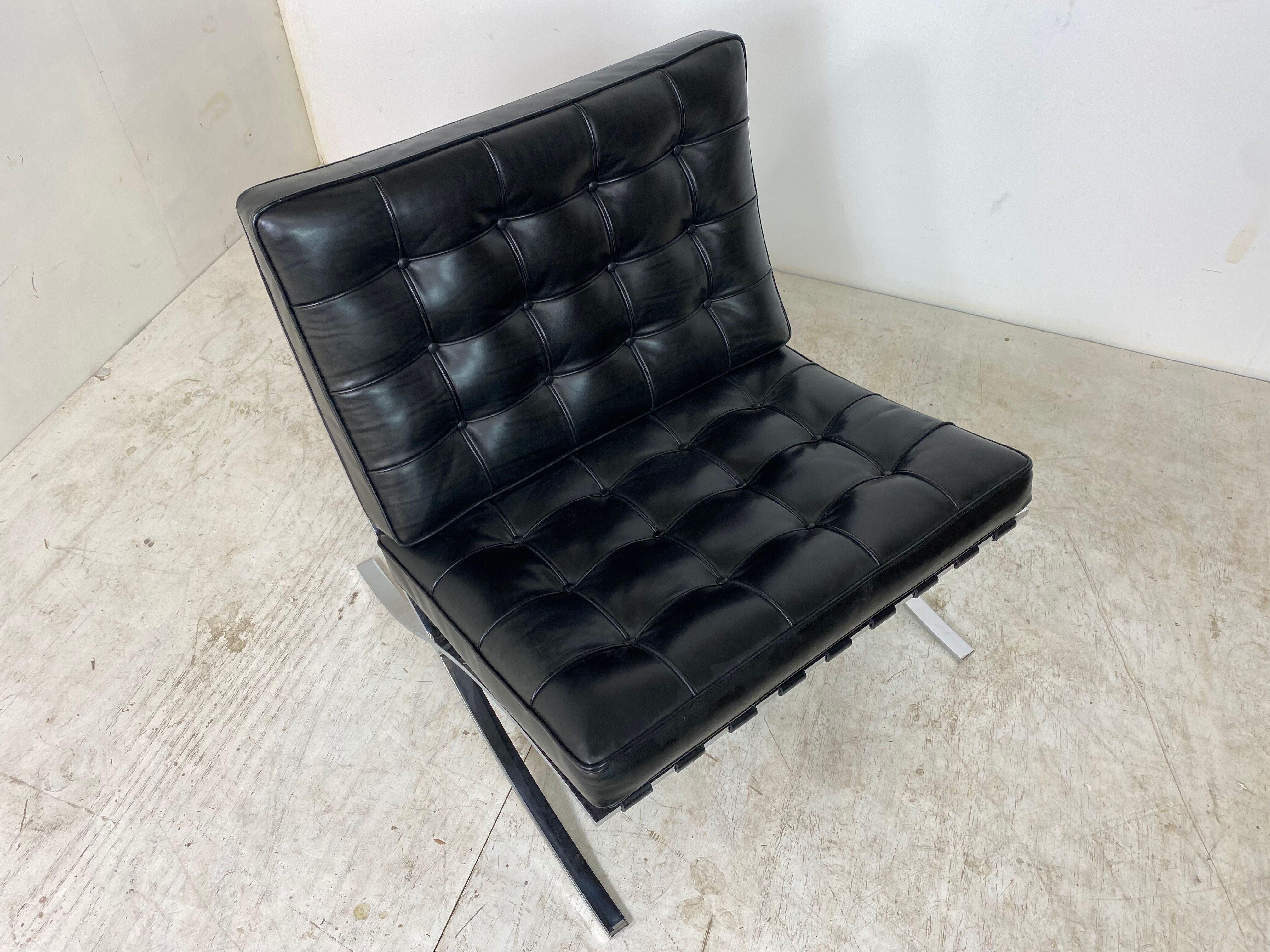 Pair of chairs Barcelona vintage Ludwig Mies Van der Rohe