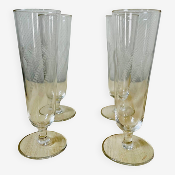 Set of 4 vintage champagne glasses