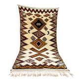Tapis berbère fait main : Décoration murale marocaine (190 cm x 108 cm)