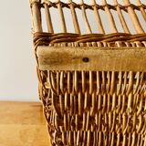 Large vintage wicker basket