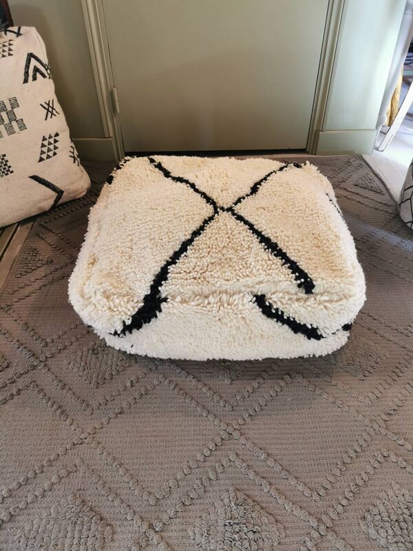 Pouf Benin Ouarain pure laine