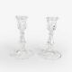 Pair of cristal d'arques candlesticks, maintenon model, 1980s