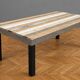 industrial style dining table, handcrafted creation