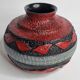Decorative birch ball vase "kisses" signed, 12.5 cm