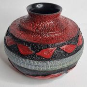 Vase boule "baisers" décoratif en bouleau signé, 12,5 cm